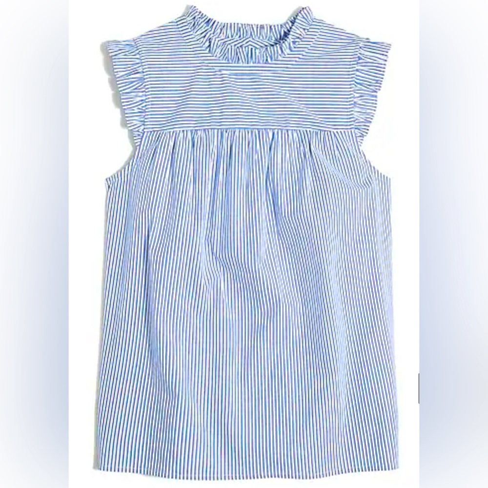 J. Crew Blue Striped Sleeveless Top